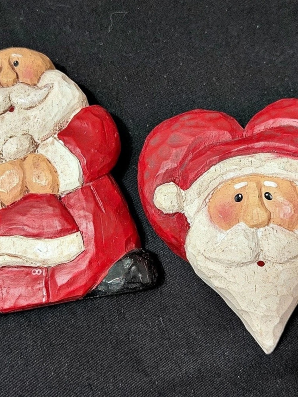 Eddie Walker Vintage set of 2 Mid-West of Cannon Falls Santa Refrigerator Magne